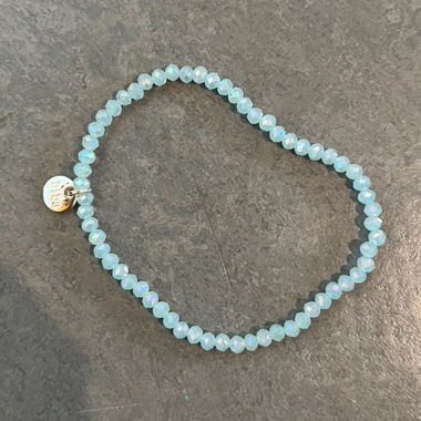 Blue glass crystal bracelet 