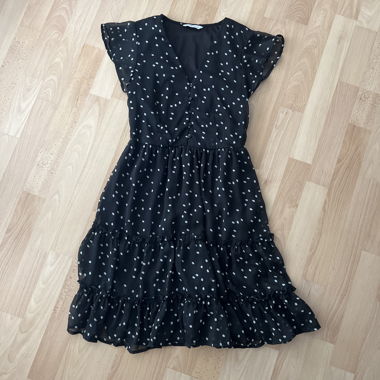 Only Schwarzes Punktkleid