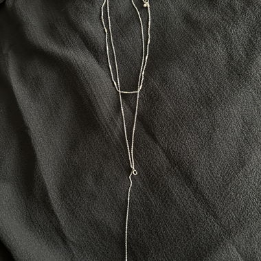 Silver-coloured Multi-row Fashion Necklace