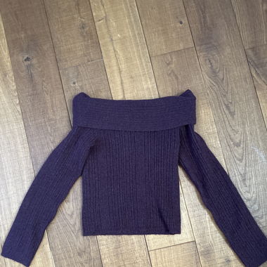 Offshoulder Pullover Weinrot