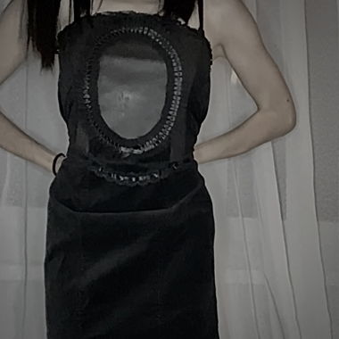 VELVET GOTH COQUETTE VINTAGE STRAPLESS DRESS
