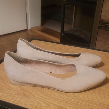 Ballerine Tamaris beige effetto camoscio