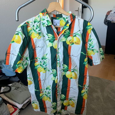 Chemise courte à motif de citrons KANI