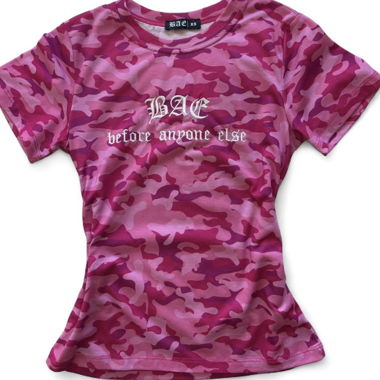 T-shirt mimetica rosa