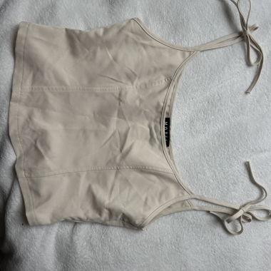 Beige Bow Top 