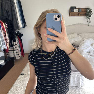 Gestreiftes Crop cardigan