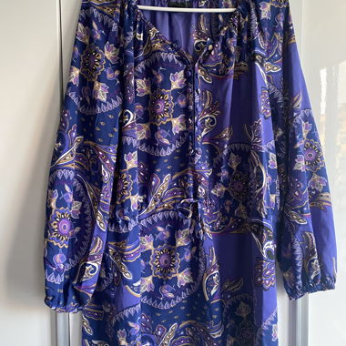 Paisley Blouse in Lilac and Blue