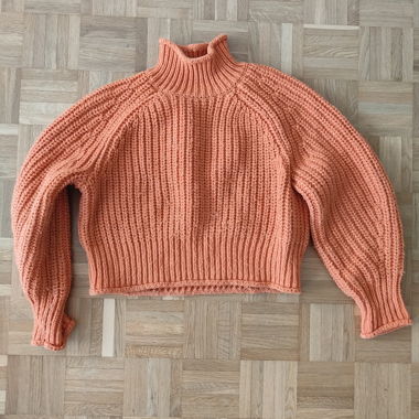 Coral Chunky-Knit Sweater