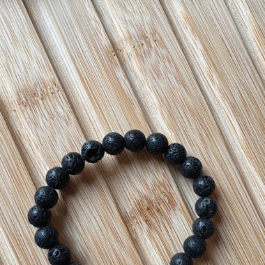 Lava Gemstone Bead Bracelet