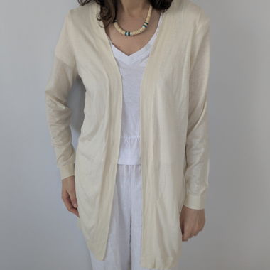 Cardigan crema maniche lunghe M
