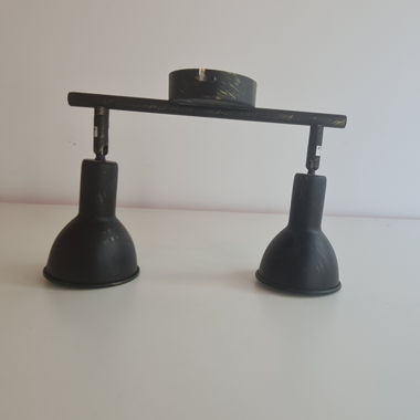 Lampe noire dorée 