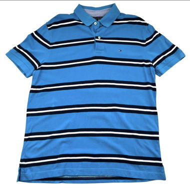 00s Tommy Hilfiger Blue Polo Top (L)