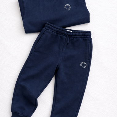Navy blue kids tracksuit set