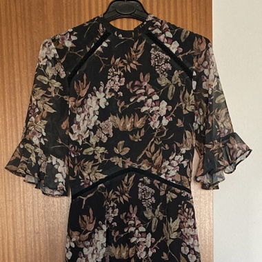 Kleid lang mit Blumenmuster