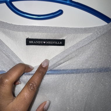 T-shirt in mesh luccicante Brandy Melville