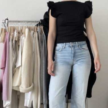 hellblaue Jeans
