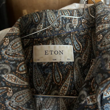 Eton Slim-Fit Hemd mit Paisleymuster