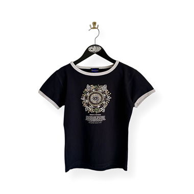 T-shirt noir imprimé femme