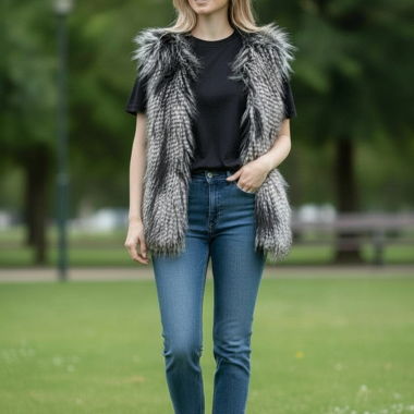 Gilet in ecopelliccia XS