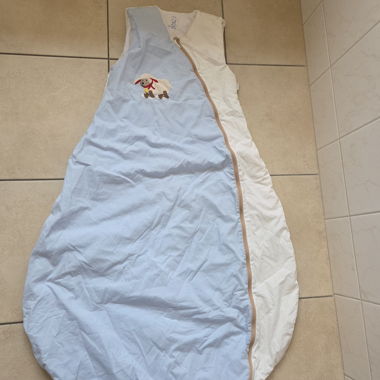 Sacco nanna per bambini 110 cm blu e bianco