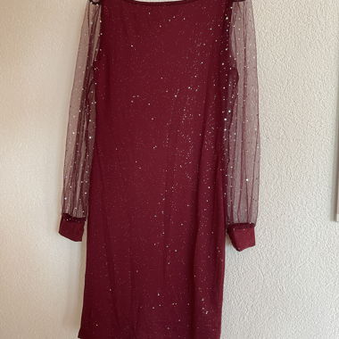 Burgundy Sequin Dress