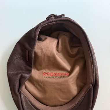 Berretto in pelle marrone Stetson
