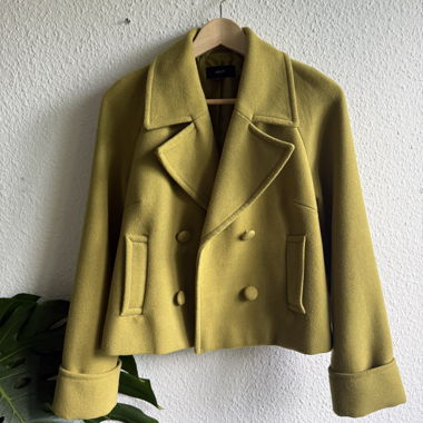 NEXT cropped green coat