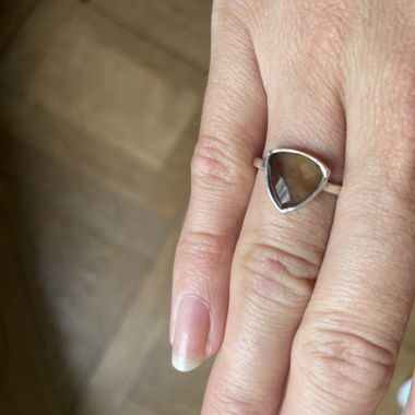 Ring silber glas