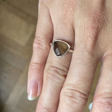 Ring silber glas