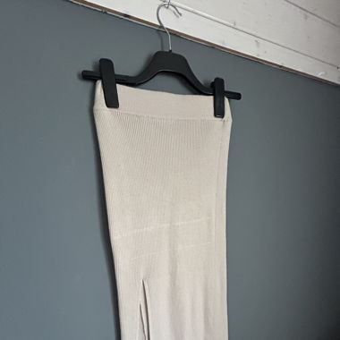 jupe longue beige 