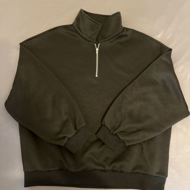 Schwarzes Half-Zip Sweatshirt