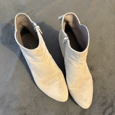 Faux suede ankle boots