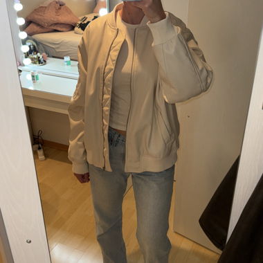 Veste bomber beige