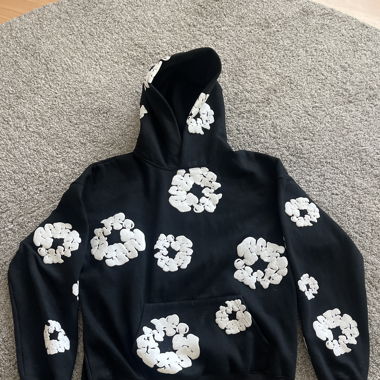 Denim tearse Pullover Black