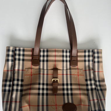 Burberry shoulder tote bag canvas check 