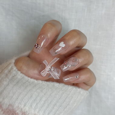 Pink Ribbon Press-on Nails