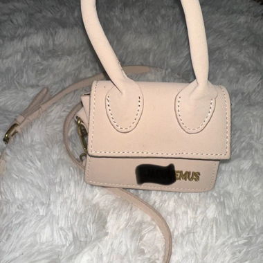 Mini borsa a tracolla beige