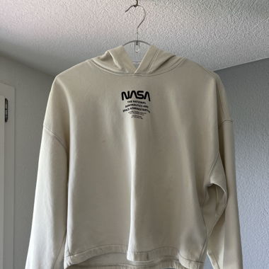 Hoodie cremefarbig, Nasa