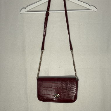 Burgundy Chain Shoulder Bag