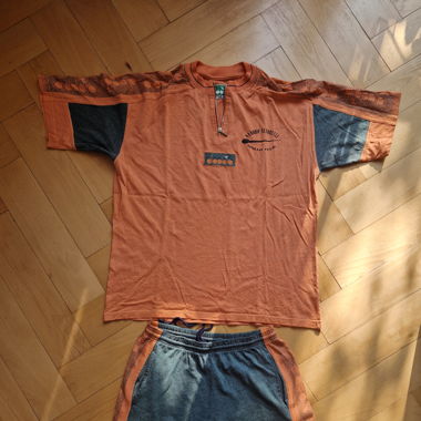 Vintage Diadora Sport T-Shirt und Hose Baumwolle