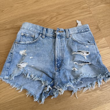 Distressed Denim Shorts