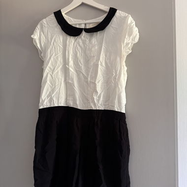 Two-tone playsuit with collar