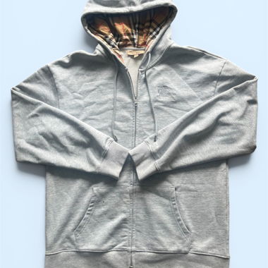 Felpa zip grigia Burberry