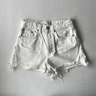 white jeans shorts