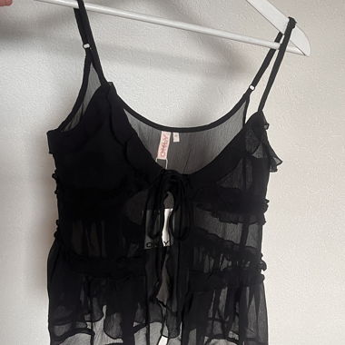 Top nero trasparente Only