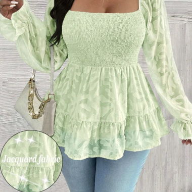 Blouse en mousseline vert menthe