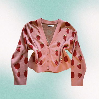 Cardigan Stradivarius alle fragole