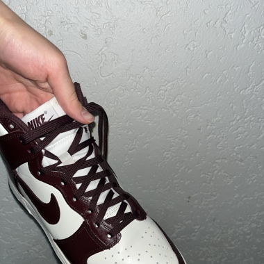 Nike Dunk High red wine