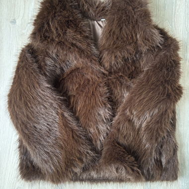 Gilet in finta pelliccia marrone
