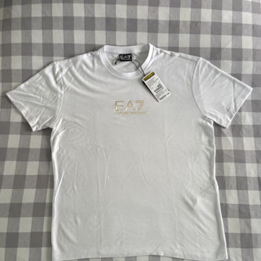 T-shirt EA7 Emporio Armani Blanc Or